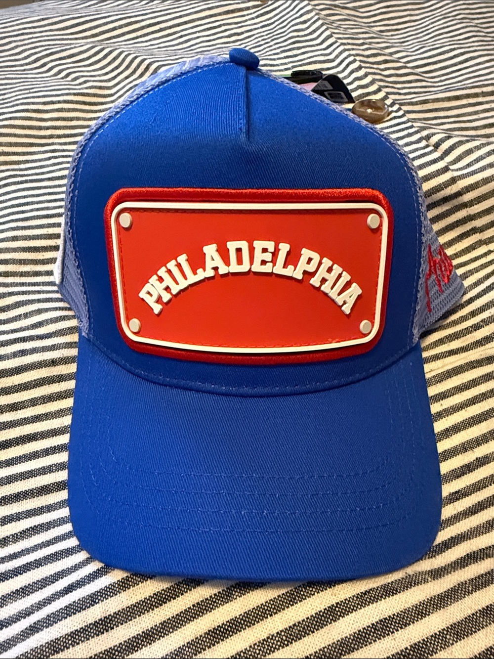 Adult Unisex Blue Philadelphia Patch FIFA Official Licensed Product Trucker Hat